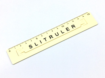 スリットルーラーP１５cm  品番：110200048 ロゴ アイボリー,固定も移動も自在にできる定規,ずれない定規,滑らない定規・non-slip ruler